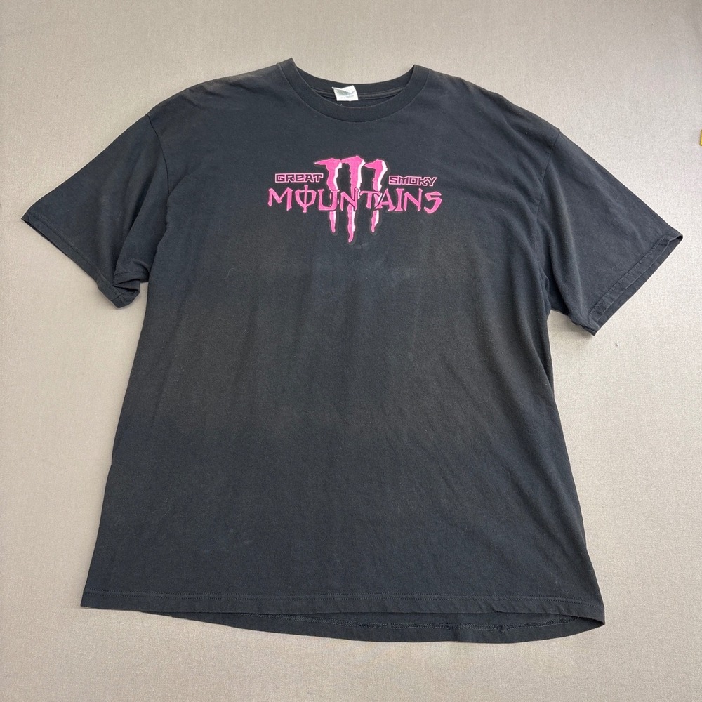 Delta Pro Weight Great Smoky Mountains Graphic T-Shirt Black Pink Mens 2XL